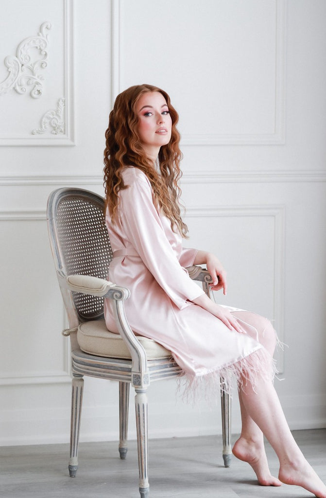 Linen Robe In Blush | Blush Linen Bath Robe – Carlotta+Gee